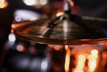 a close up shot of cymbals