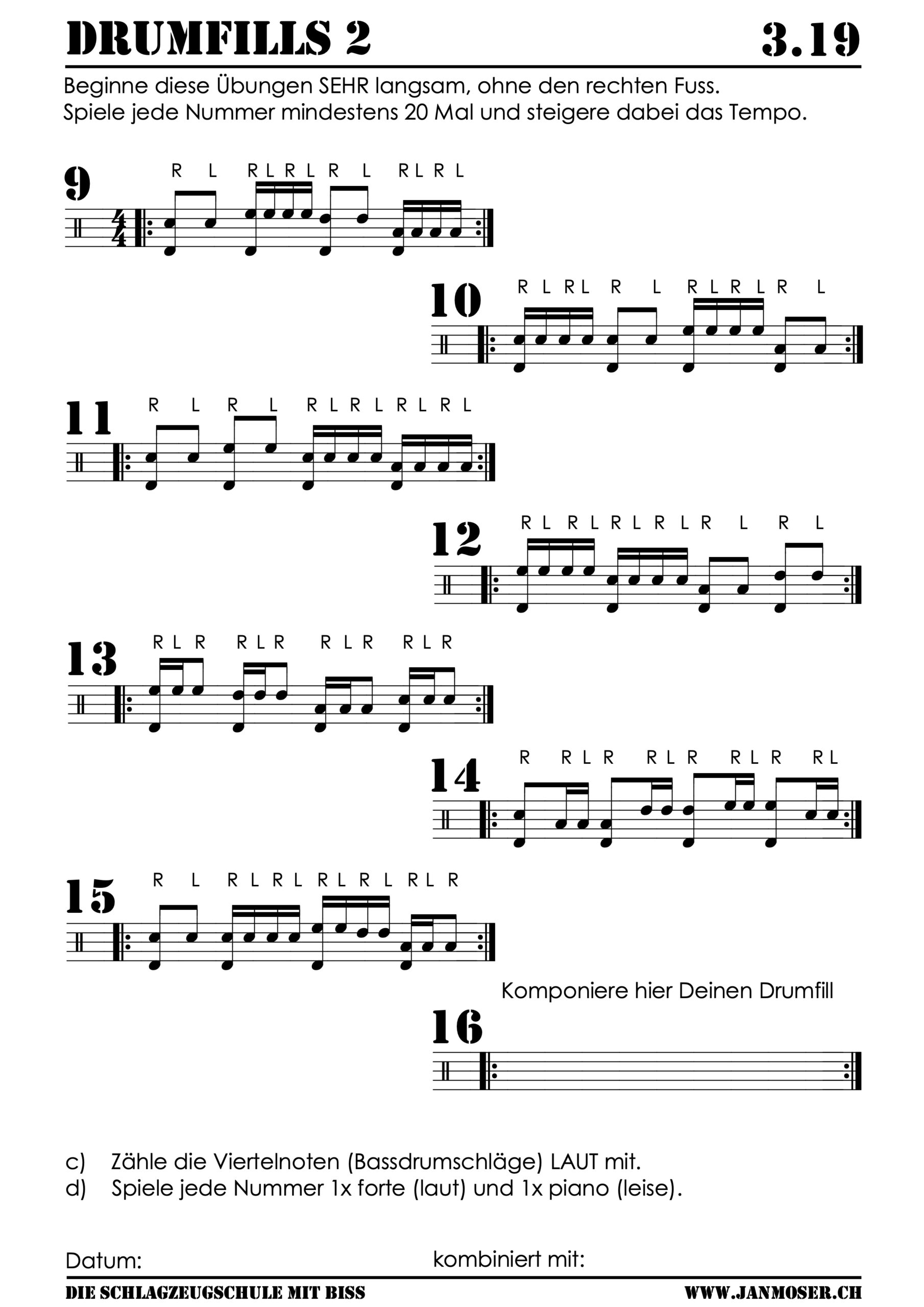 Drumfills 2 - Beispielseite