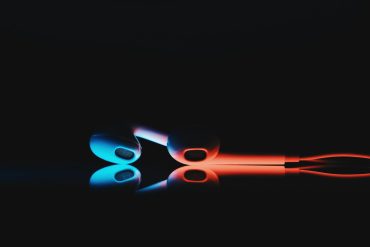 close up photo of earphones